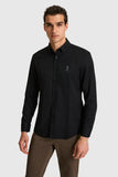 USPA Men Shirt Gox R F/S Black VR046 USPSH387 US Polo Assn.