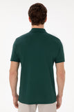 USPA Polo Shirt Men Dark Green VR079 USPOM288 Single Color Horse US Polo Assn.