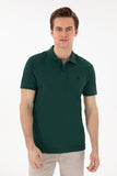 USPA Polo Shirt Men Dark Green VR079 USPOM288 Single Color Horse US Polo Assn.