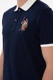 USPA Men Polo Navy VR033 USPOM311 Regular Multi Color Horse U.S. Polo Assn.