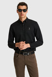 USPA Men Shirt Gox R F/S Black VR046 USPSH387 US Polo Assn.