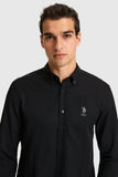 USPA Men Shirt Gox R F/S Black VR046 USPSH387 US Polo Assn.