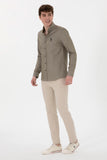 USPA Men Shirt Slim Full Sleeve Mink VR052 USPSH348 US Polo Assn.
