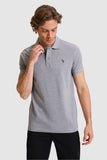 USPA Men Polo Shirt SCH Grey Melange VR086 USPOM342 US Polo Assn.