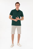 USPA Polo Shirt Men Dark Green VR079 USPOM288 Single Color Horse US Polo Assn.
