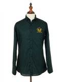 Kings Club Couture Shirt Button Down Regular Fit Game of Kings Green Woven Cotton Blend with Embroidered Logo KCSHG005