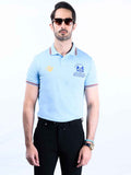 Nabeel & Aqeel Spartan Champions Of The World Polo Shirt Ice Blue NASP0026