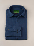 Nabeel & Aqeel Shirt Hidden Button Down Collar R-06 Regular Fit Dark Navy NSHH6119