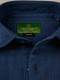 Nabeel & Aqeel Shirt Hidden Button Down Collar R-06 Custom Fit Dark Navy NSHH6C09