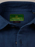 Nabeel & Aqeel Shirt Hidden Button Down Collar R-06 Regular Fit Dark Navy NSHH6119