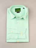 Nabeel & Aqeel Shirt Hidden Button Down Collar R-06 Custom Fit Green & White Striped NSHH6C10