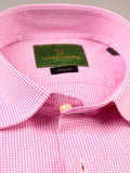 Nabeel & Aqeel Shirt Hidden Button Down Collar R-06 Regular Fit Pink White Check NSHH6105