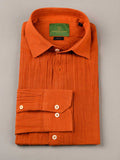 Nabeel & Aqeel Shirt Hidden Button Down Collar R-06 Regular Fit Rust NSHH6118