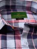 Nabeel & Aqeel Shirt Hidden Button Down Collar R-06 Custom Fit Multi Check NSHH6C19