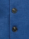 Nabeel & Aqeel Men Waist Coat Indigo Blue Horn Button NWCB0081