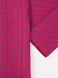 Pierre Cavelli Tie & Pocket Square  Maroon Self Weaved PCTPS006