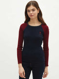 USPA Women Jumper Navy Round Neck VR033 USPJR245