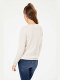 USPA Women Jumper V/Neck Multi Logo Cream Color Melani VR159 USPJR318