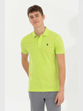 USPA Polo Shirt Men Peanut VR087 USPOM124 Single Color Horse US Polo Assn.