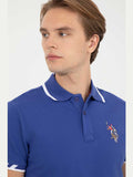 USPA Polo Shirt Men Royal Blue VR212 USPOM141 MC Big Pony #3 US Polo Assn.