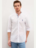 USPA Shirt Men White VR013 USPSH193 Long Sleeve U.S. Polo Assn.