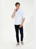 USPA Shirt Men Light Blue VR003 USPSH258 Slim Fit US Polo Assn.