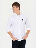 USPA Shirt Men White VR013 USPSH263 Regular Fit US Polo Assn.