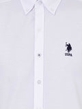 USPA Shirt Men White VR013 USPSH270 Regular Fit US Polo Assn.