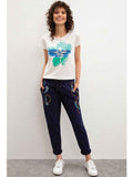USPA Navy Sports Trouser For Women USPTR029