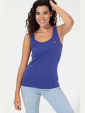 USPA Women T-Shirt Round Neck Sleeveless Royal Blue VR213 USTSW031